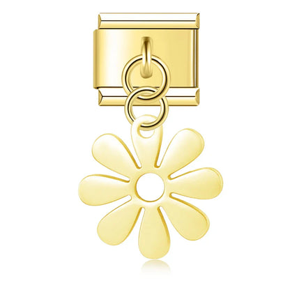 Spiritual Floral Dangle Charms in Silver & Gold