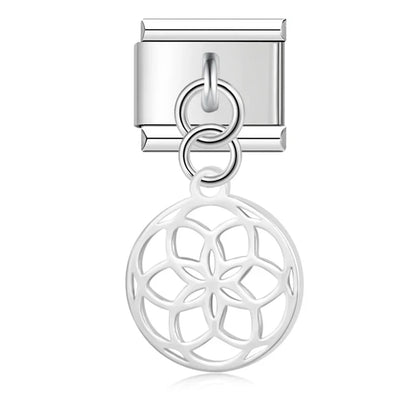 Spiritual Floral Dangle Charms in Silver & Gold