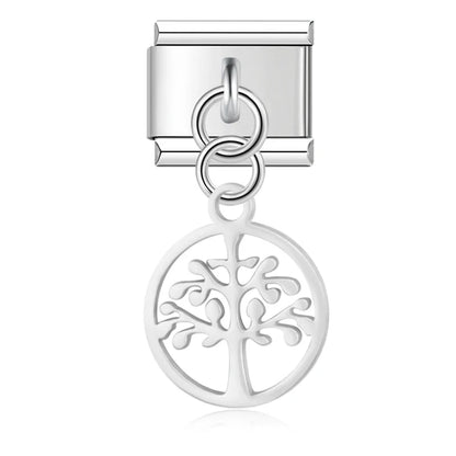 Spiritual Floral Dangle Charms in Silver & Gold