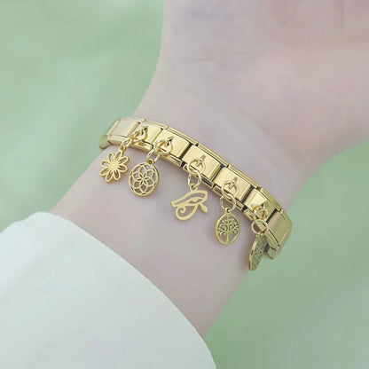Spiritual Floral Dangle Charms in Silver & Gold