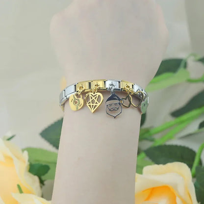Symbolic Cutout Heart Dangle Charms