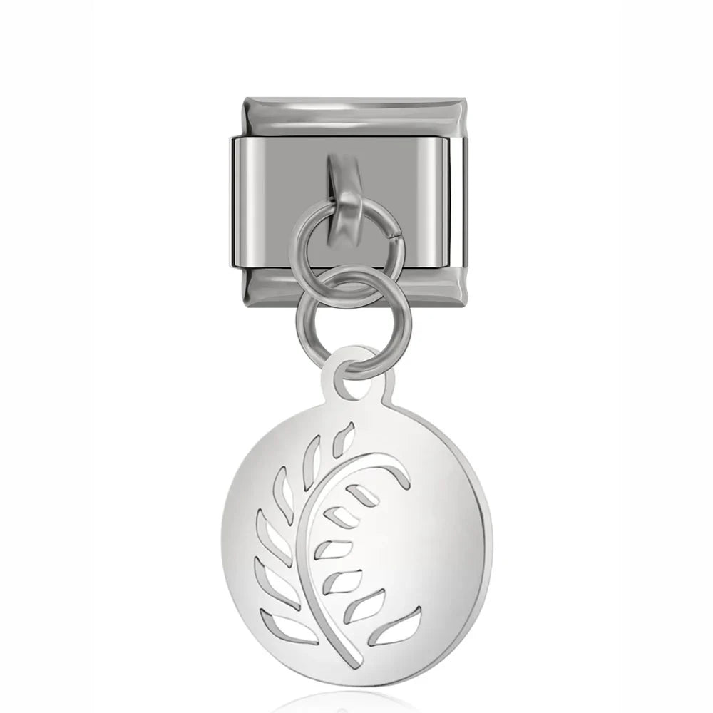 Round Nana Heart Snowflake Conch Charms Italian Links DJ201