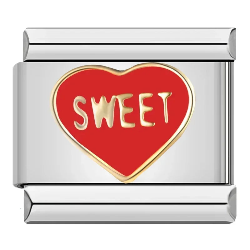 Red Glaze Flower Heart Kiss Me ZH003