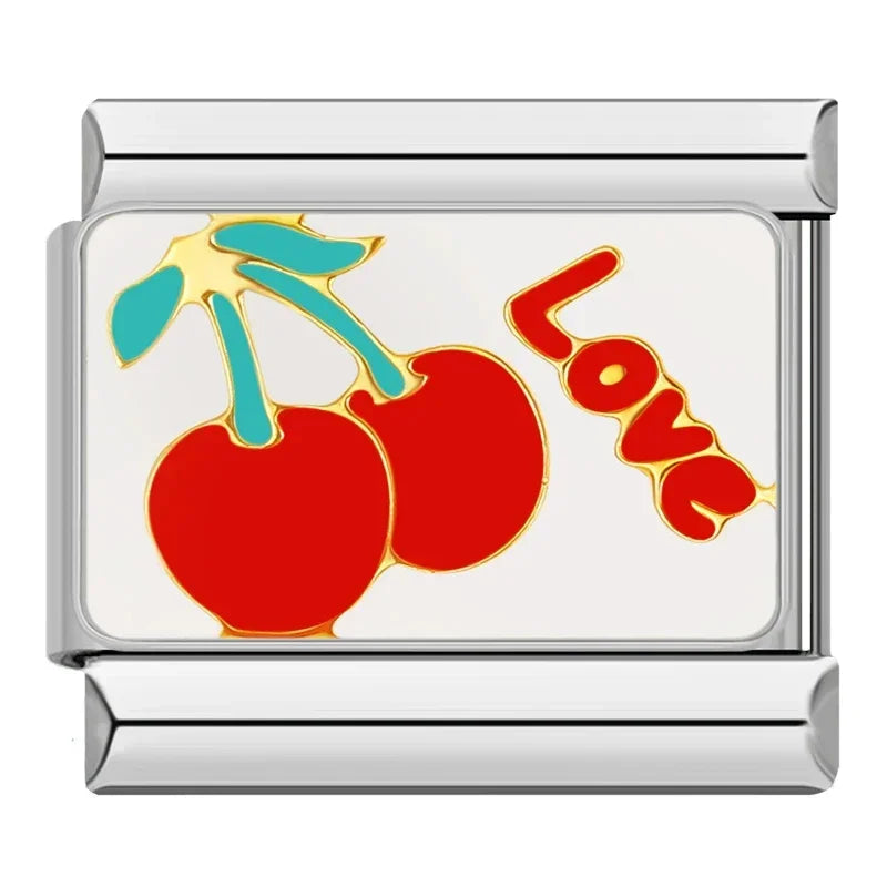 Red Glaze Flower Heart Kiss Me ZH003