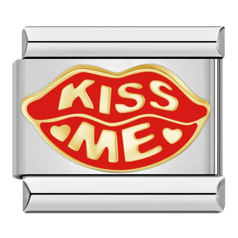 Red Glaze Flower Heart Kiss Me ZH003