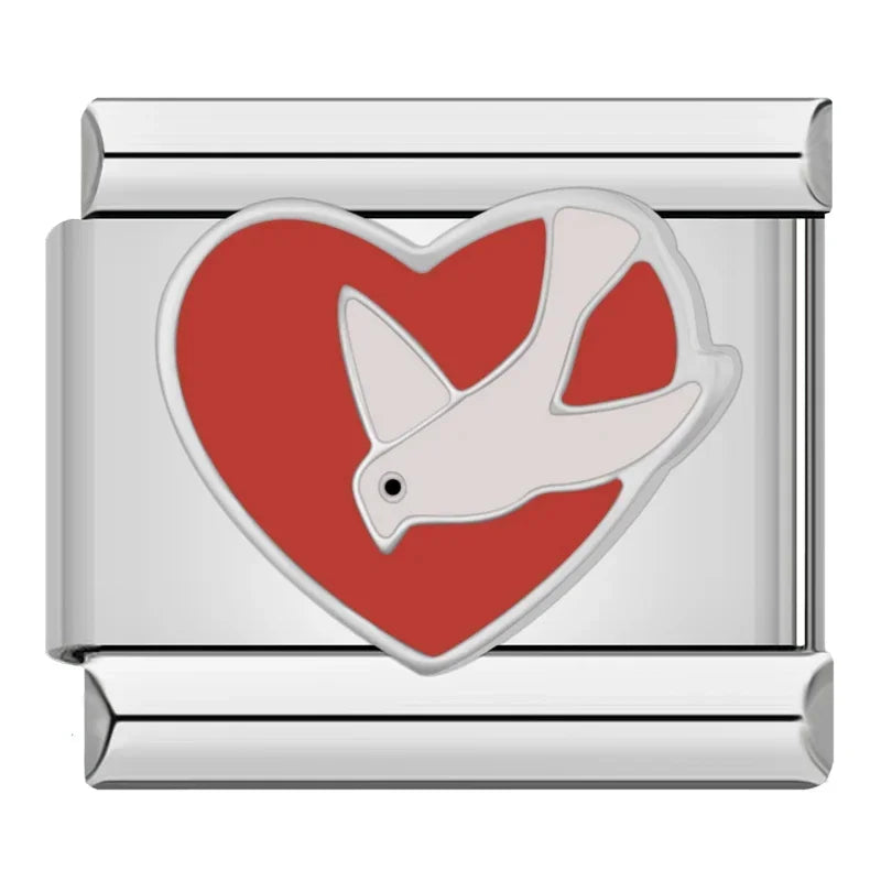 Red Glaze Flower Heart Kiss Me ZH003