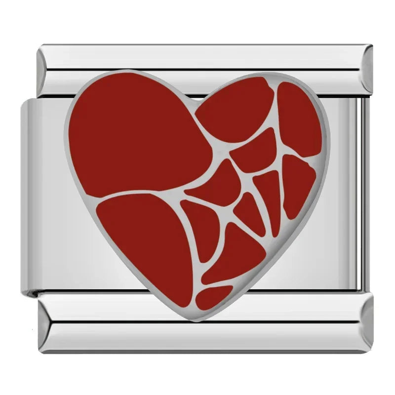 Red Glaze Flower Heart Kiss Me ZH003