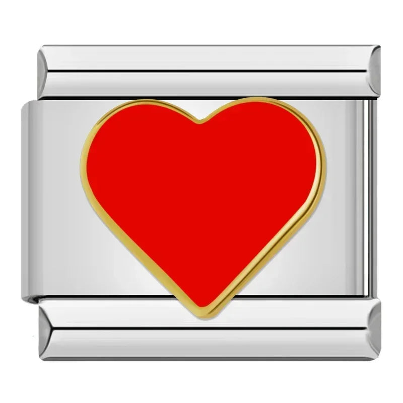 Red Glaze Flower Heart Kiss Me ZH003