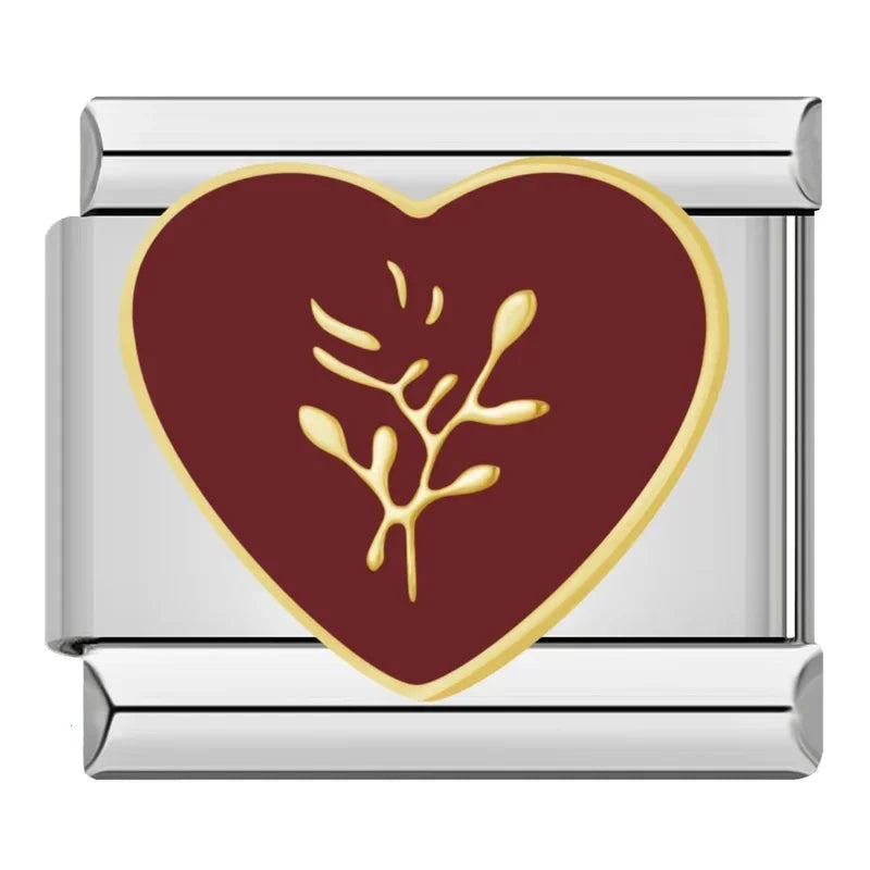 Red Glaze Flower Heart Kiss Me ZH003