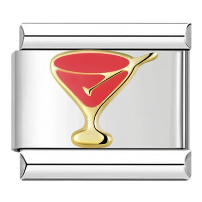 Red-Themed Italian Charms — Chilli, Kiss Me, Red Hat, Lips, Crown & More