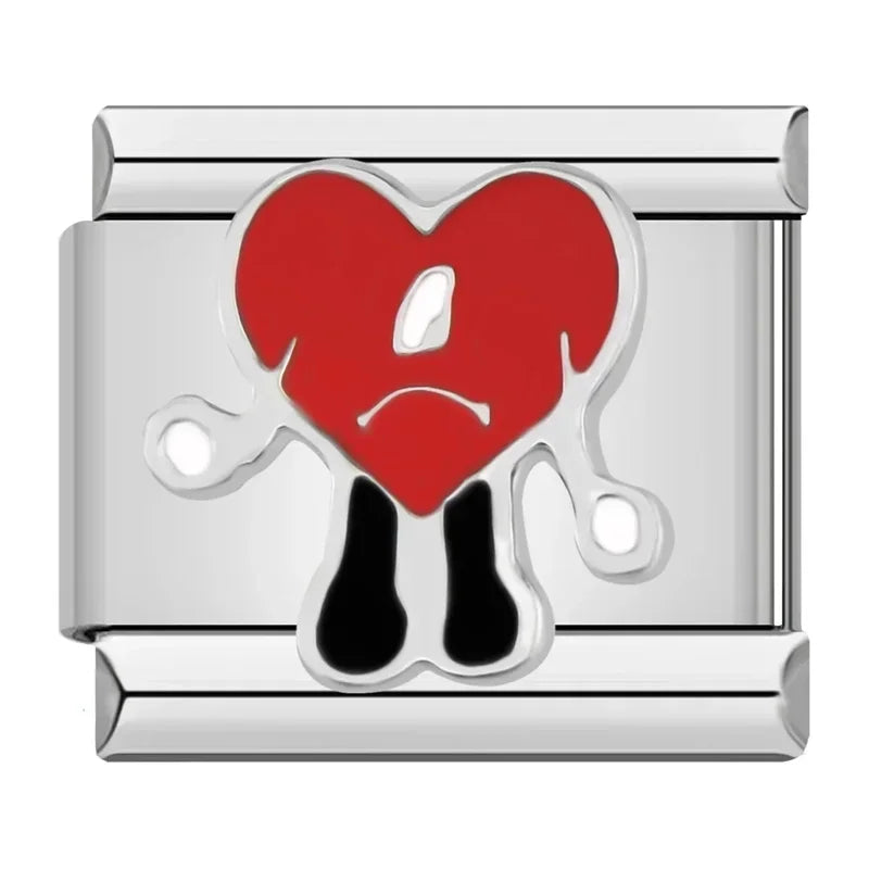 Red Glaze Flower Heart Kiss Me ZH003