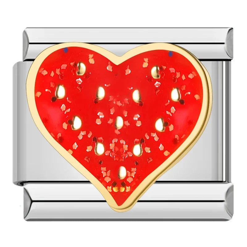 Red Glaze Flower Heart Kiss Me ZH003