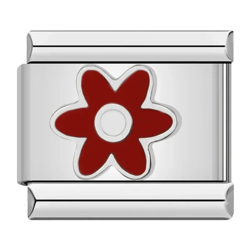 Red Glaze Flower Heart Kiss Me ZH003