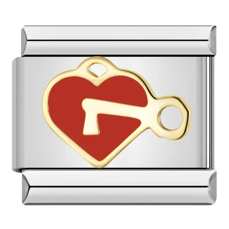 Red Glaze Flower Heart Kiss Me ZH003