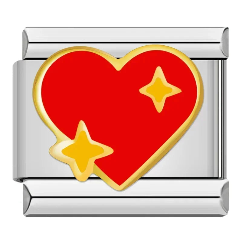 Red Glaze Flower Heart Kiss Me ZH003