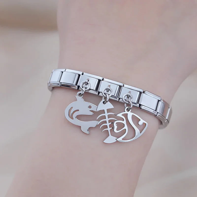 fish designs : Sharks Octopuses Dolphins charms