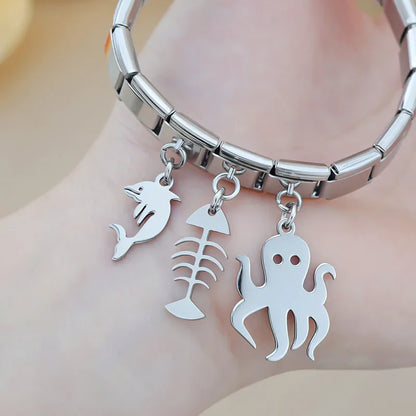 fish designs : Sharks Octopuses Dolphins charms