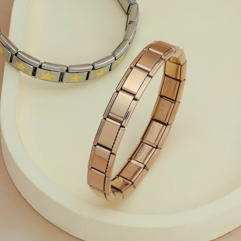 Rose Itanlian Elastic Charm Bracele ST-Rose