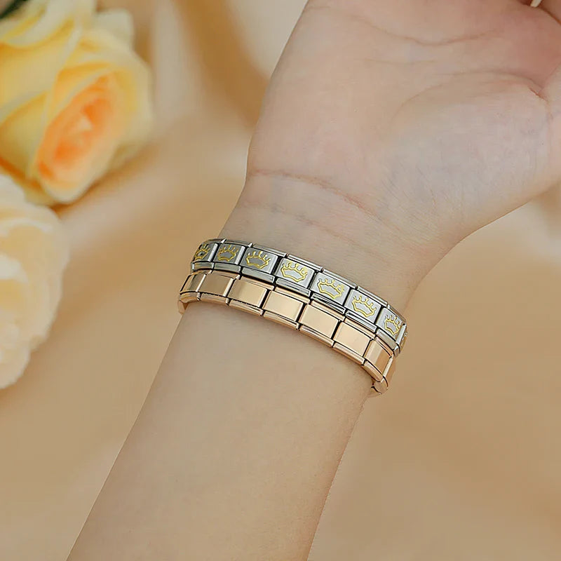 Rose Itanlian Elastic Charm Bracele ST-Rose