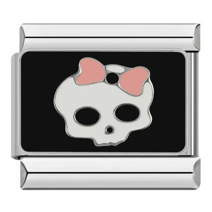 Black-Themed Italian Charms — Cat, Moon, Skull, Broadway, GO GIRL & More