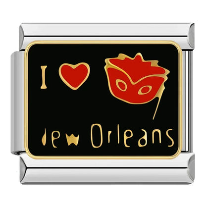 Black-Themed Italian Charms — Cat, Moon, Skull, Broadway, GO GIRL & More