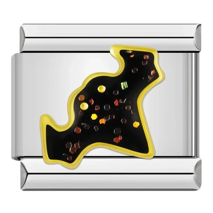 Black-Themed Italian Charms — Cat, Moon, Skull, Broadway, GO GIRL & More