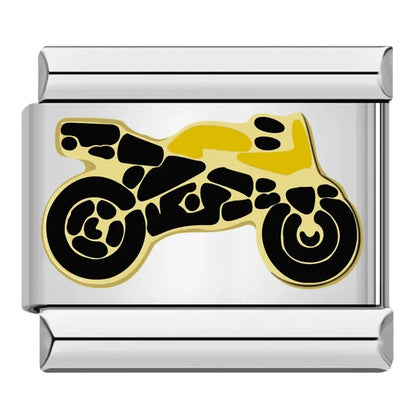 Black-Themed Italian Charms — Cat, Moon, Skull, Broadway, GO GIRL & More
