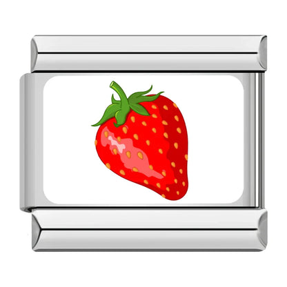 Fresh Fruits Italian Charms — Strawberry, Watermelon, Lemon, Cherry & Tropical Fruit Links