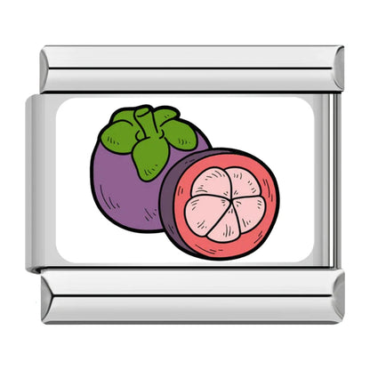 Fresh Fruits Italian Charms — Strawberry, Watermelon, Lemon, Cherry & Tropical Fruit Links