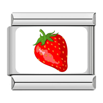 Fresh Fruits Italian Charms — Strawberry, Watermelon, Lemon, Cherry & Tropical Fruit Links