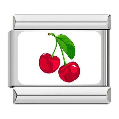 Fresh Fruits Italian Charms — Strawberry, Watermelon, Lemon, Cherry & Tropical Fruit Links