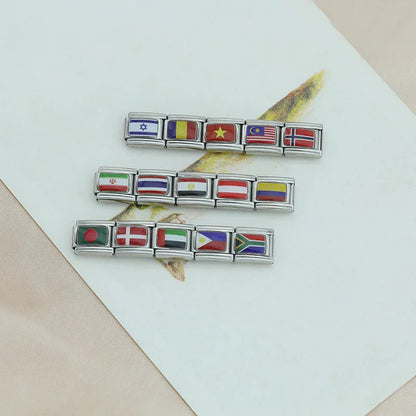 World National Flag Italian Charms