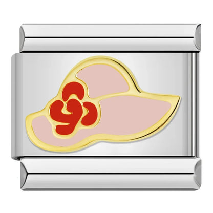Pink Italian Charms — Butterfly, Elephant, Teacup, Pig, Baby Pram, Daisy, Star & More