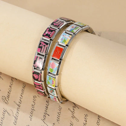 Fitness & Sport Italian Charms — Yoga, Figure Skating, Tennis, Snowboard & Power Bracelet Links