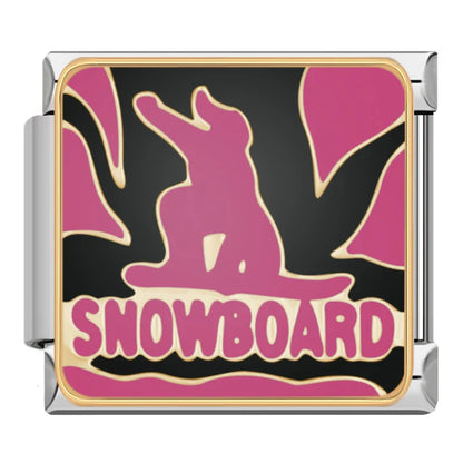 Fitness & Sport Italian Charms — Yoga, Figure Skating, Tennis, Snowboard & Power Bracelet Links