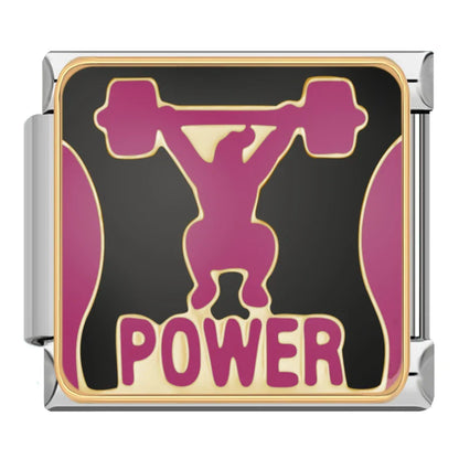 Fitness & Sport Italian Charms — Yoga, Figure Skating, Tennis, Snowboard & Power Bracelet Links