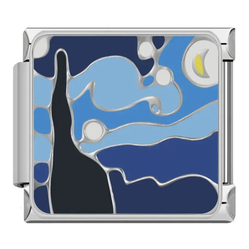Blue Eye Heart Moon ZH015