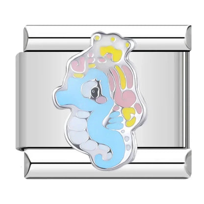 Blue Italian Charms — Heart, Lighthouse, Evil Eye, Aunt, Believe, Key to Success & More