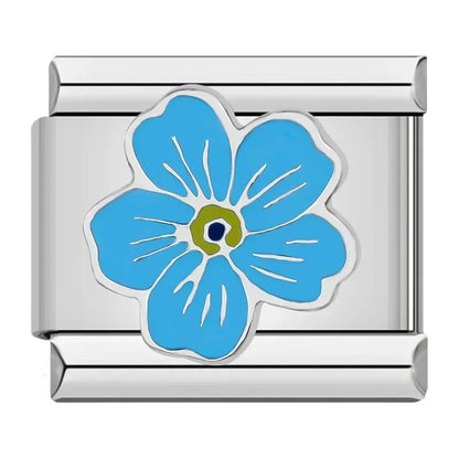 Blue Italian Charms — Heart, Lighthouse, Evil Eye, Aunt, Believe, Key to Success & More