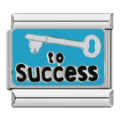 Blue Italian Charms — Heart, Lighthouse, Evil Eye, Aunt, Believe, Key to Success & More