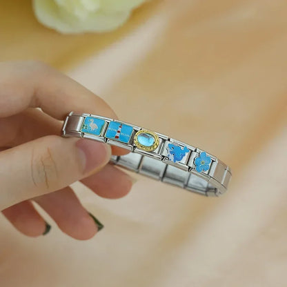 Blue Italian Charms — Heart, Lighthouse, Evil Eye, Aunt, Believe, Key to Success & More