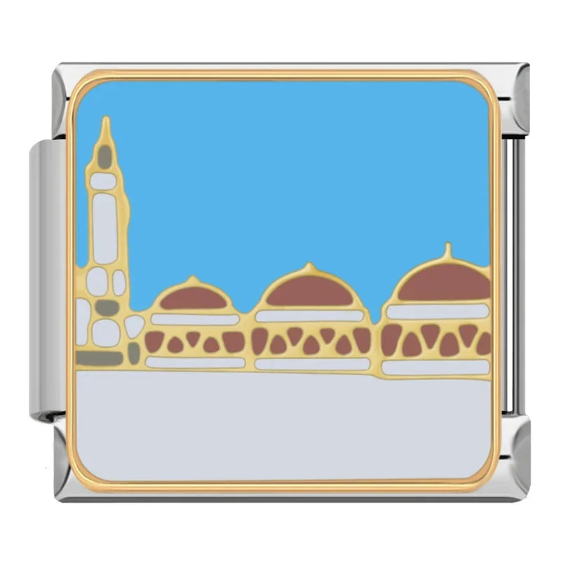 Blue italian charms ZH016