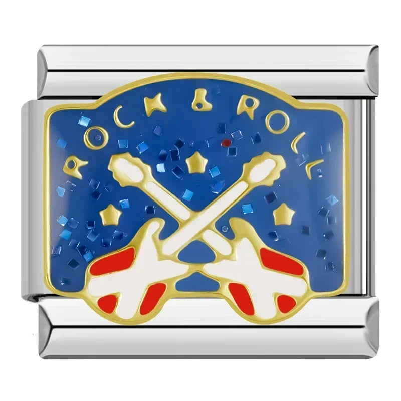 Blue italian charms ZH016