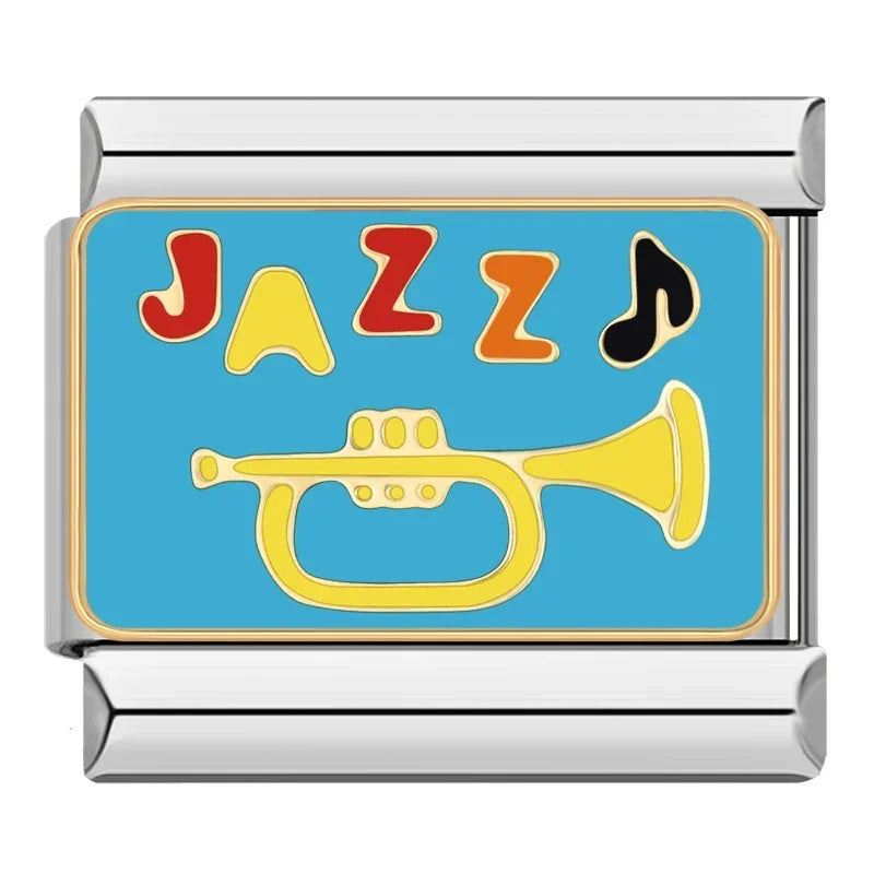 Blue italian charms ZH016