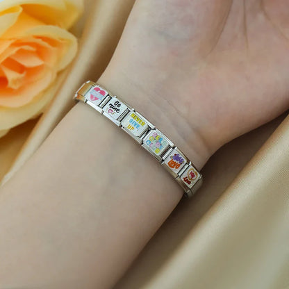 Self-Care & Positive Affirmation Italian Charms — Mindfulness & Feel-Good Bracelet Links