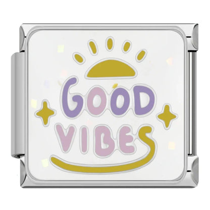 Self-Care & Positive Affirmation Italian Charms — Mindfulness & Feel-Good Bracelet Links