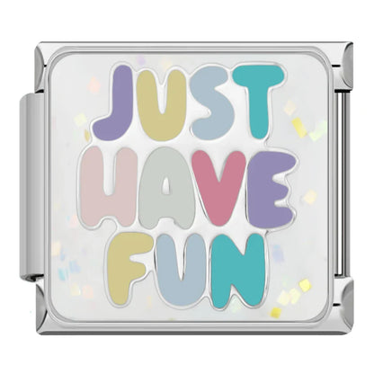 Sparkling Self-Love & Daily Positivity Italian Charms — CZ, Affirmation & Glitter Bracelet Links