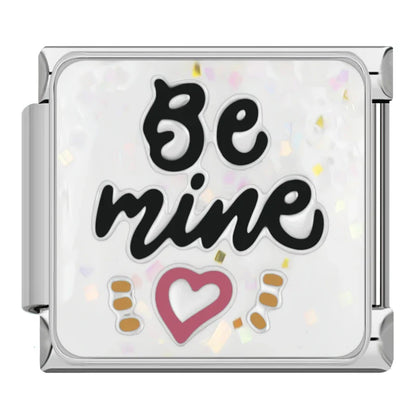 Sparkling Self-Love & Daily Positivity Italian Charms — CZ, Affirmation & Glitter Bracelet Links