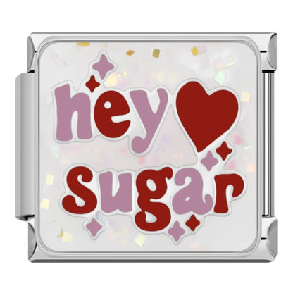 Sparkling Self-Love & Daily Positivity Italian Charms — CZ, Affirmation & Glitter Bracelet Links