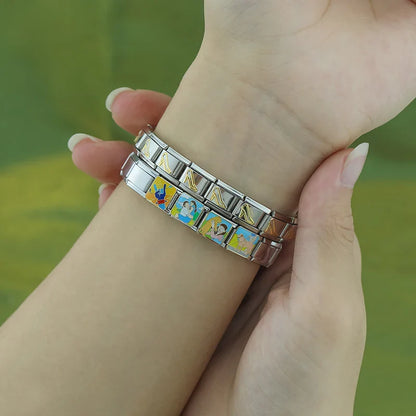 Vintage Pop Art People, Pets & Joyful Moments Italian Charms — Life Scene Bracelet Links